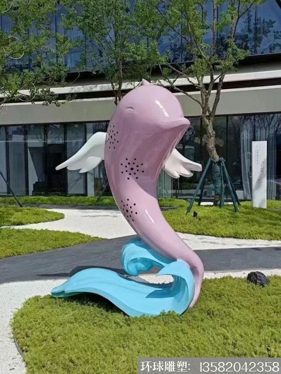 不锈钢海豚雕塑 厂家定制